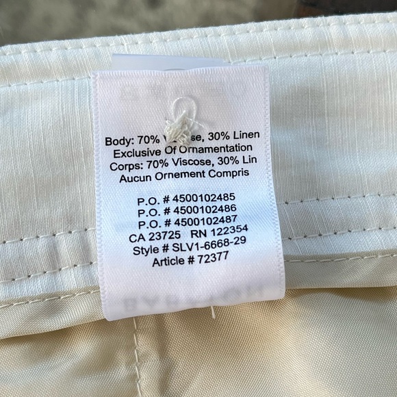 Aritzia Babaton Dara White Linen Flare High Rise Bohemian Summer Casual Pant - Picture 13 of 13